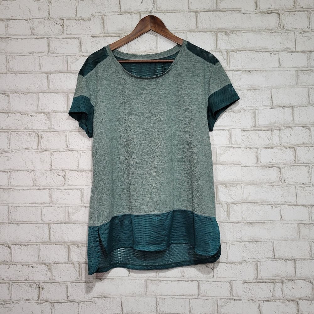 Champion green mesh athletic tee